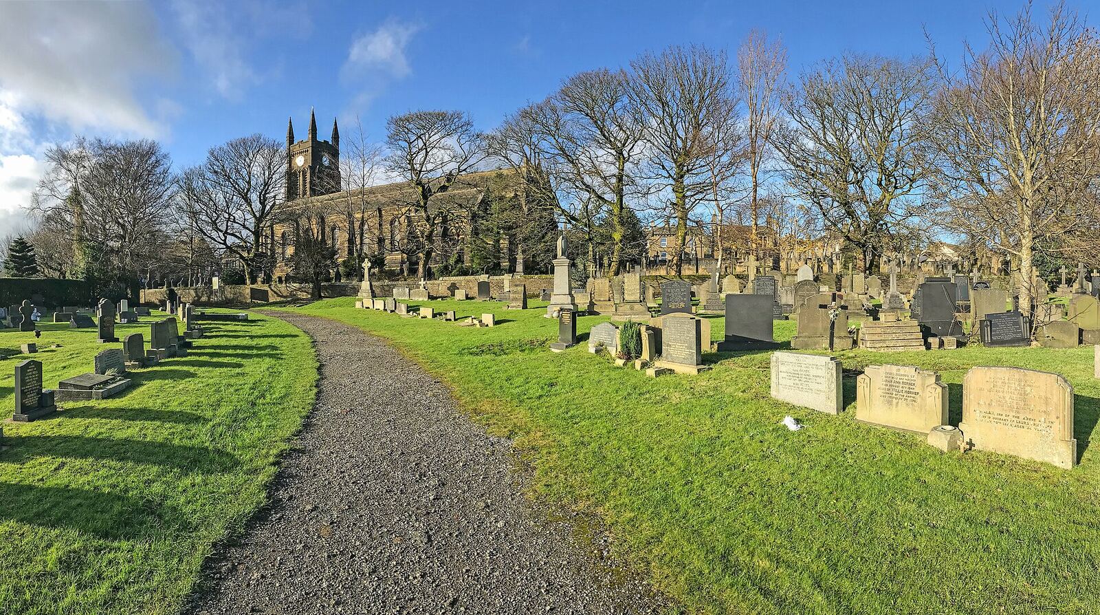 Holy Trinity church and churchyard in Queensbury